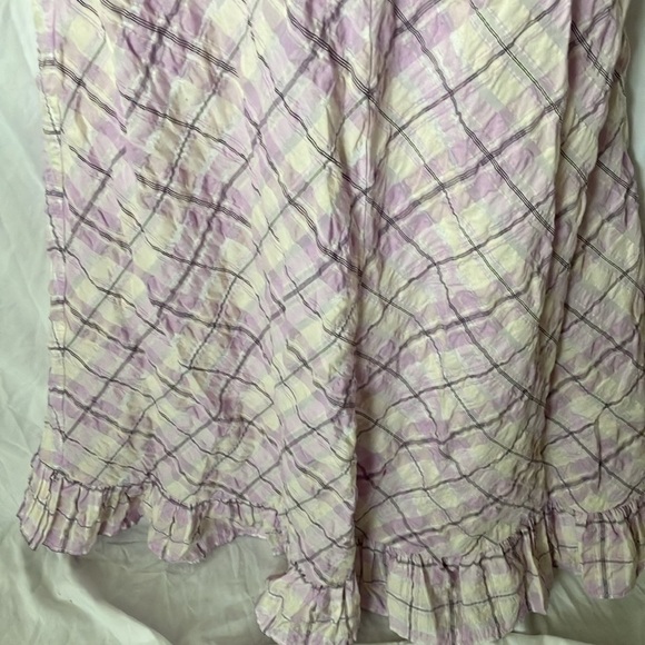 Boston Proper: Purple/White Plaid Maxi Sundress- Ruffles- M - Picture 5 of 16